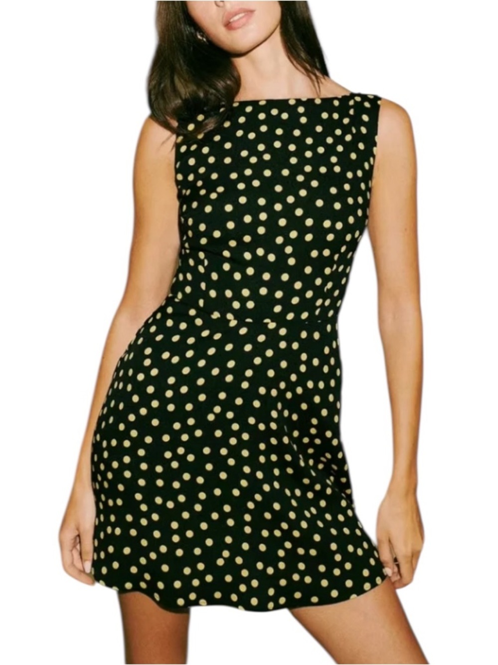 Reformation Mini Dress Yellow and Black Size 10